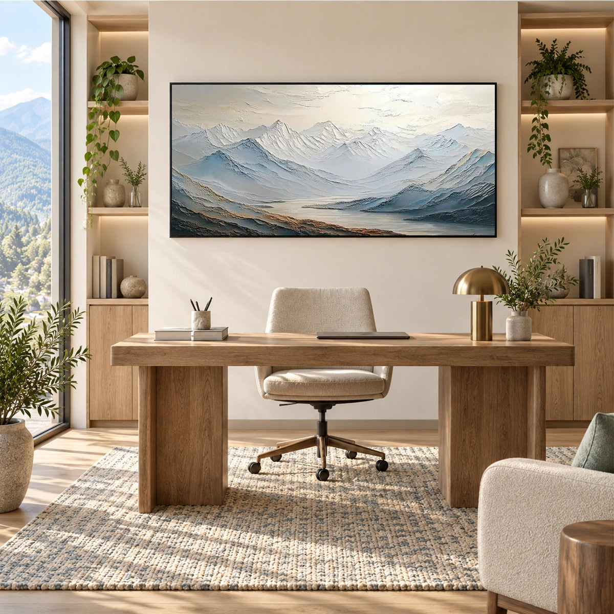 Minimalist Mountain Texture Canvas # MM476