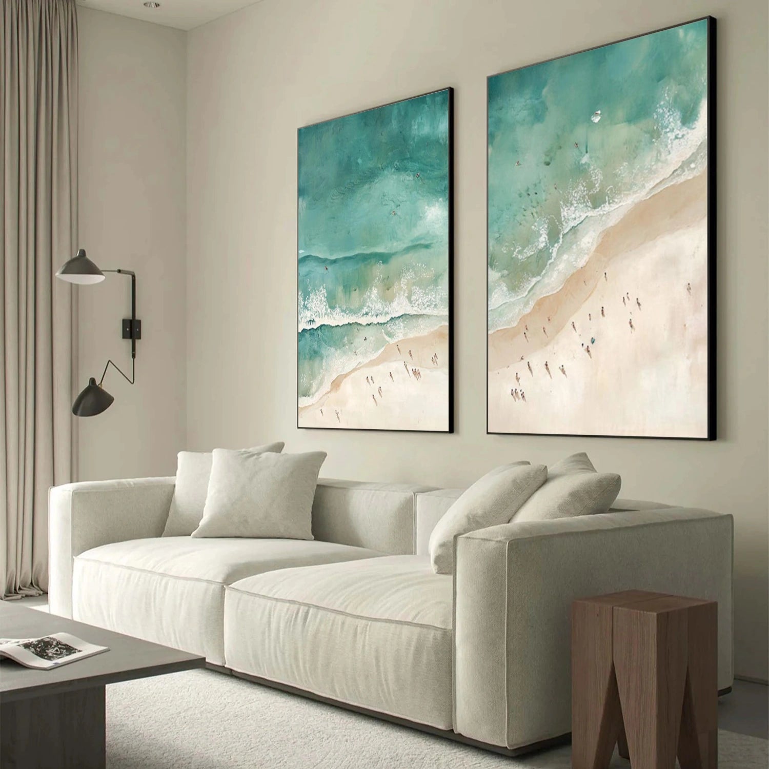 Sport Art Texture Painting Canvas Set of 2 # SA078