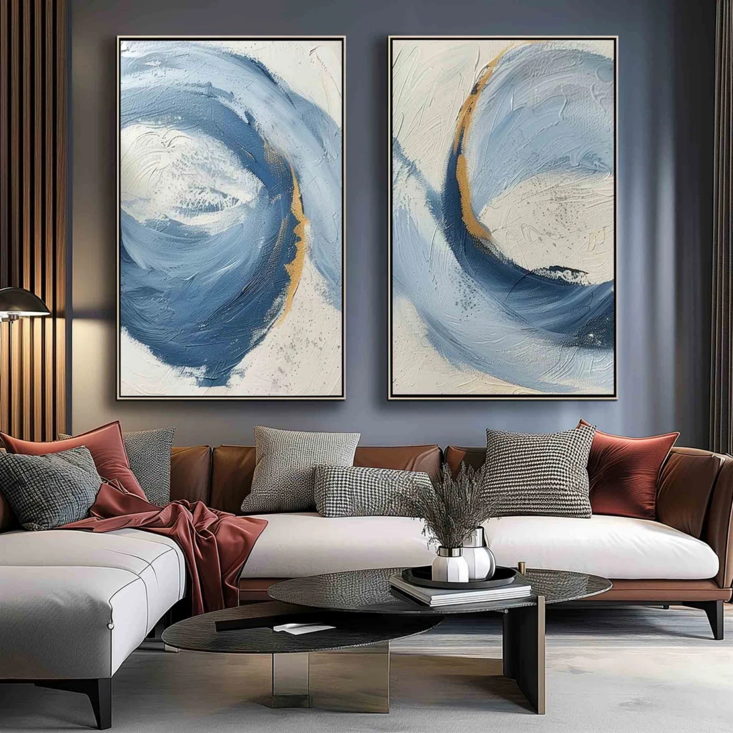 Custom Size Abstract Painting Set of 2 #AB 414