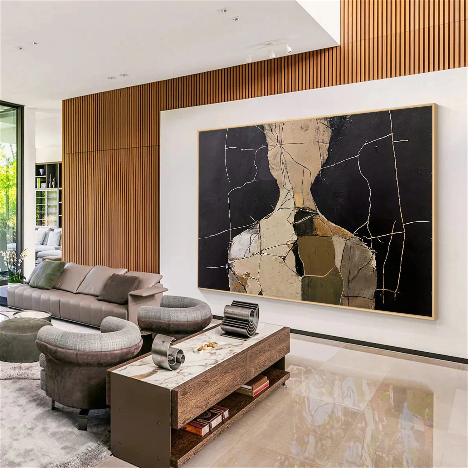 Abstract Portrait Textured Wall Art #PT 066