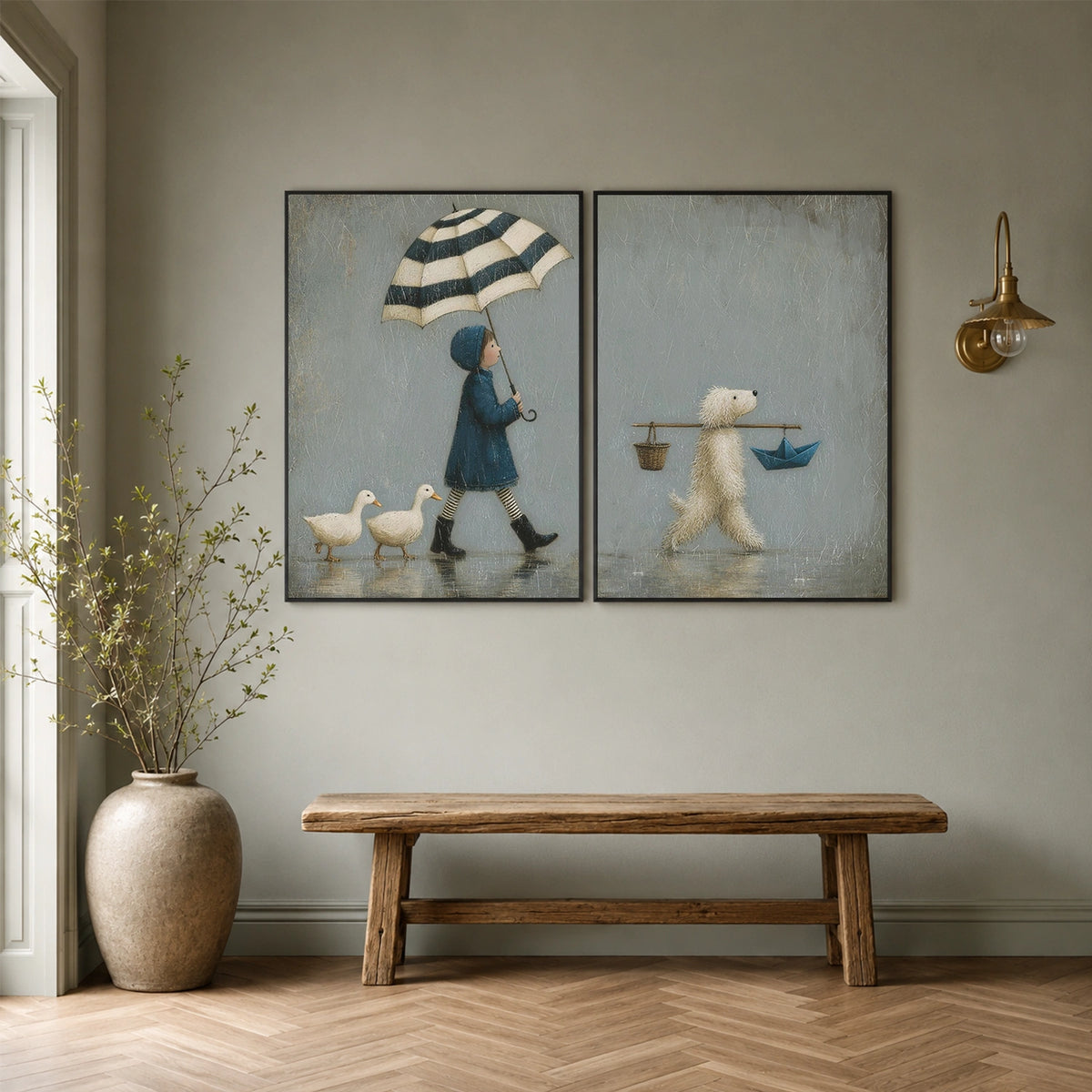 Abstract Portrait Wall Art Set of 2 #PT 089