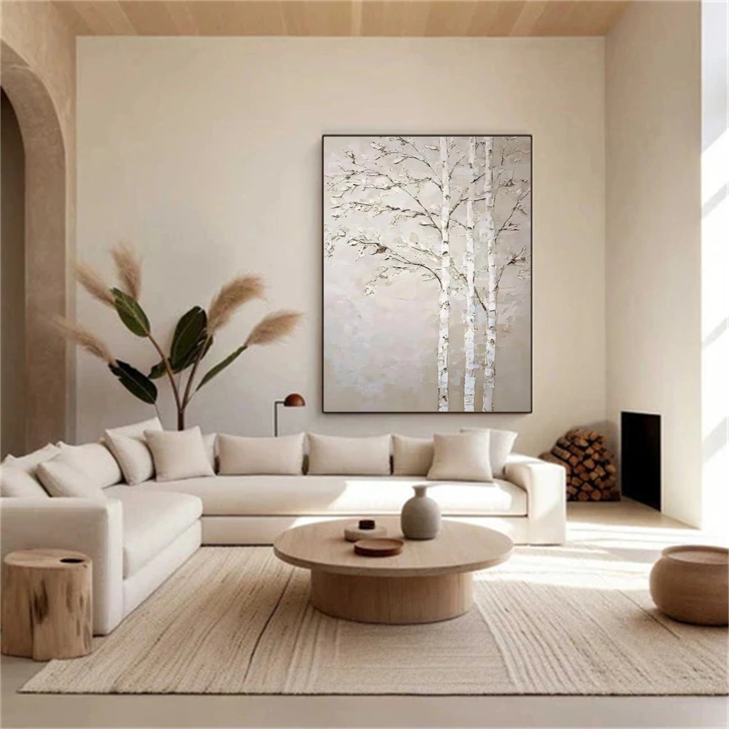 Flower & Tree Abstract Texture Canvas Art #FT 301