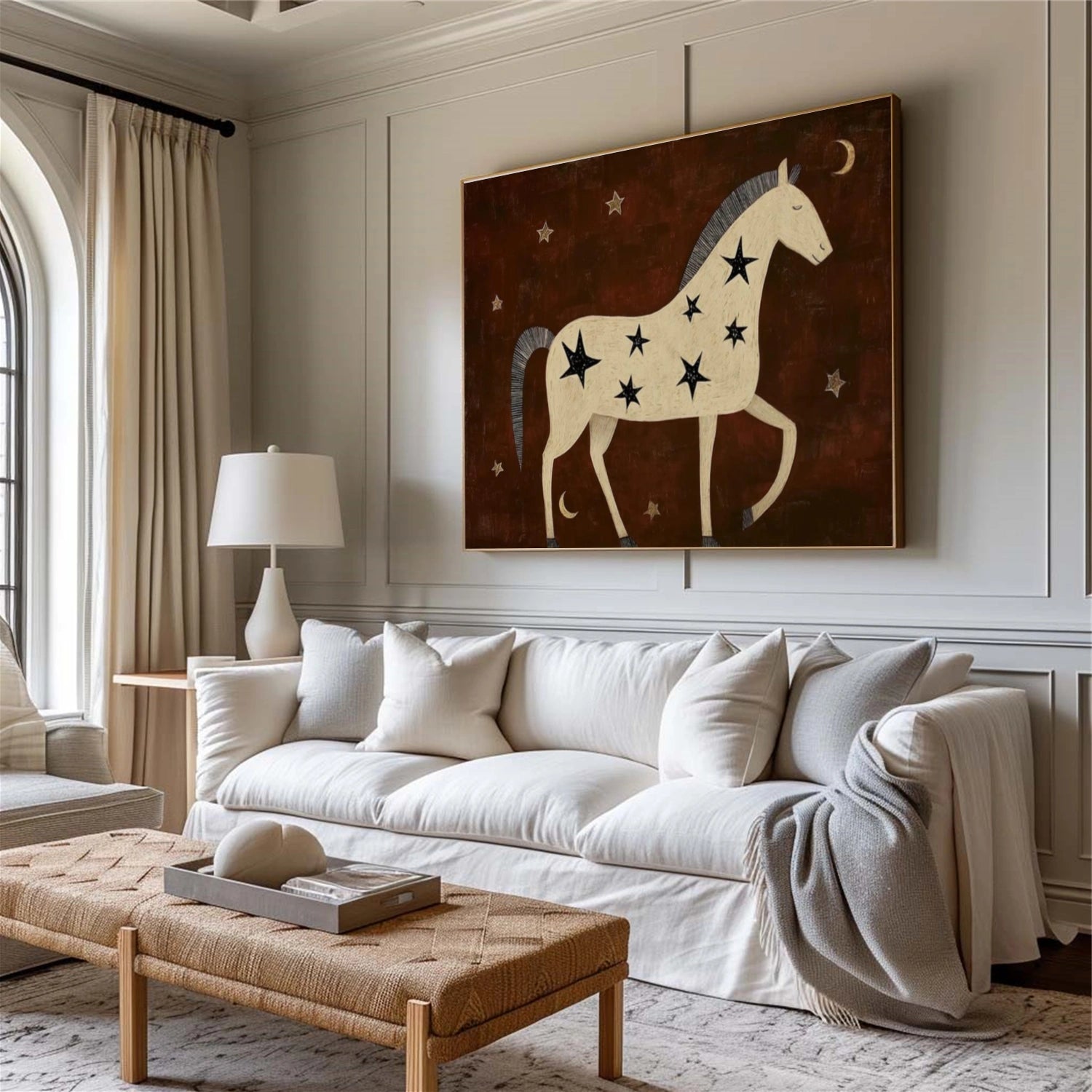 Abstract Animal Horse Canvas Art #AP217
