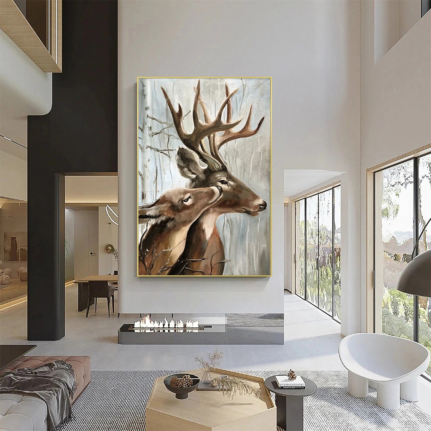 Abstract Animal Textured Canvas Art #AP175