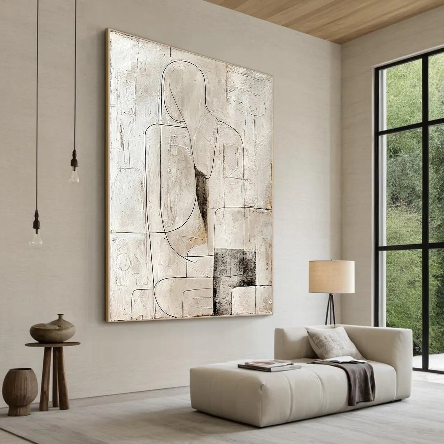 Contemporary Abstract Minimalist Textured Wall Art #CW053