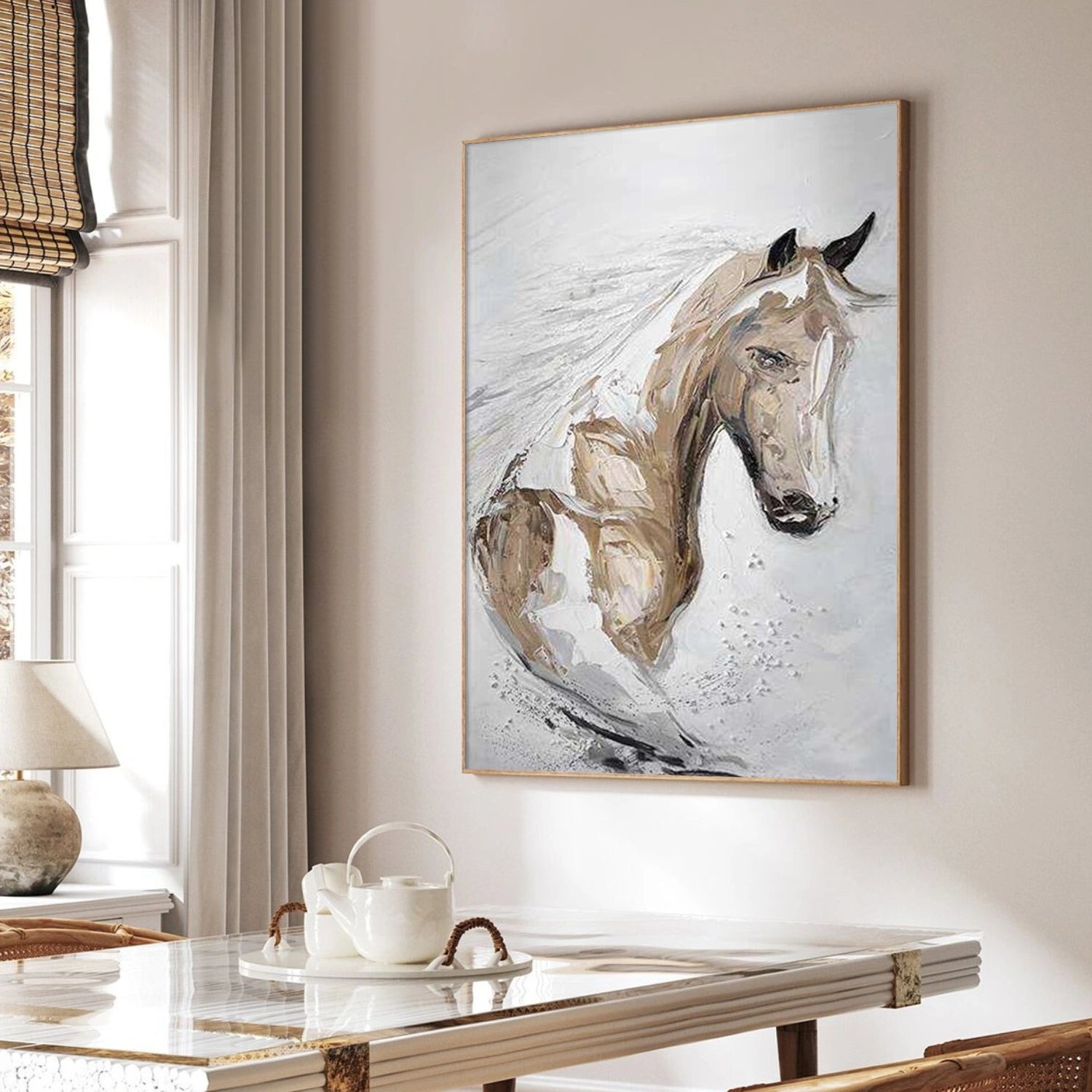 Abstract Animal Horse  Texture Canvas Art #AP190