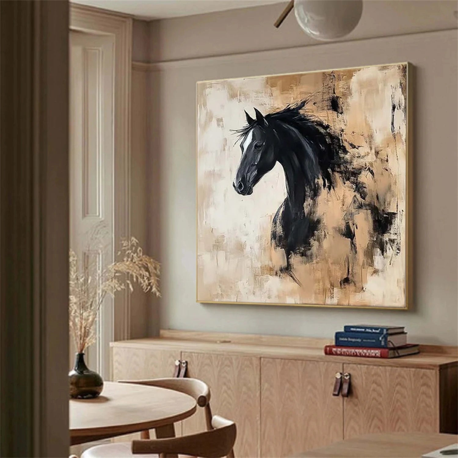 Abstract Animal Horse Canvas Art #AP191