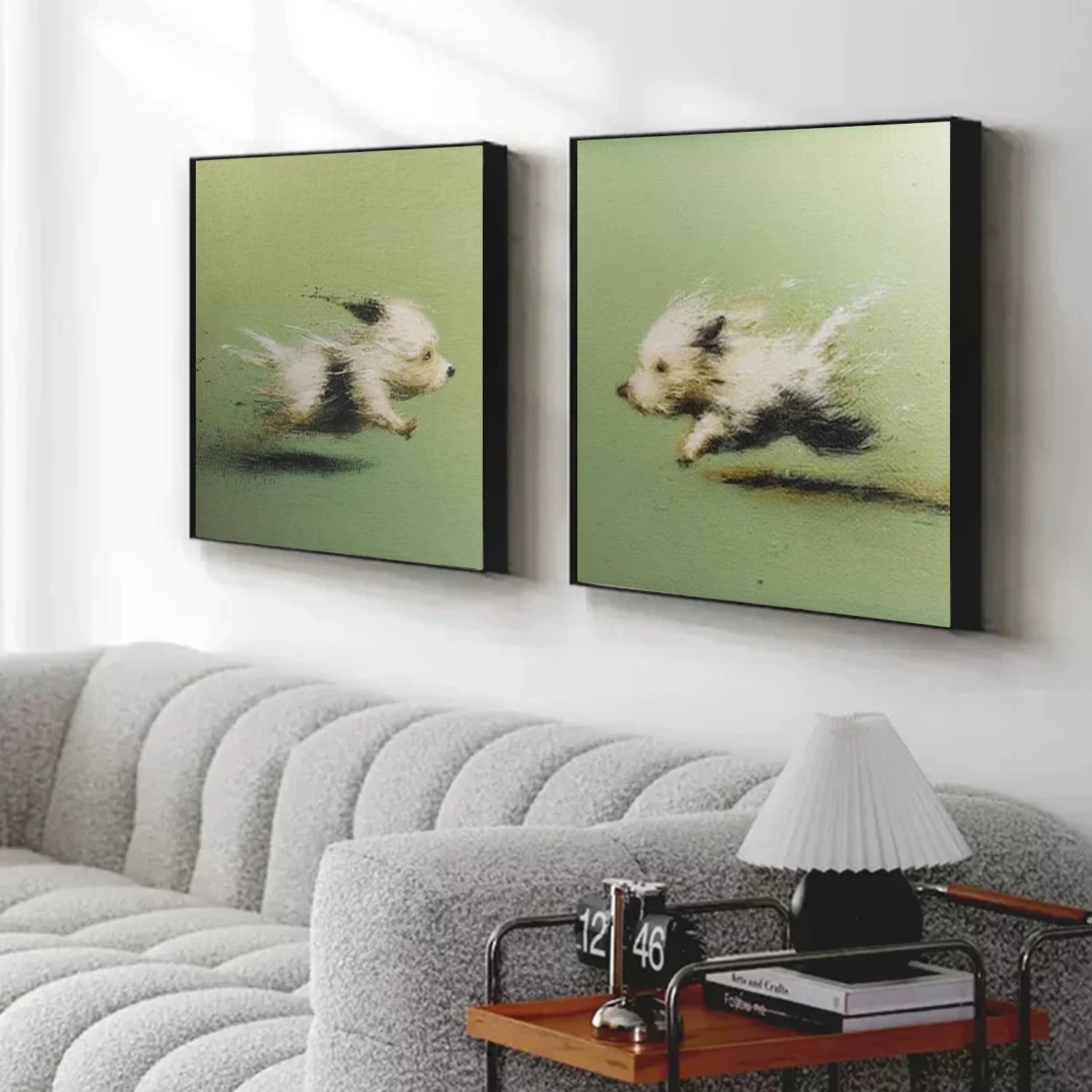 Colorful Abstract Animal Canvas Art Square Set of 2 #AP235