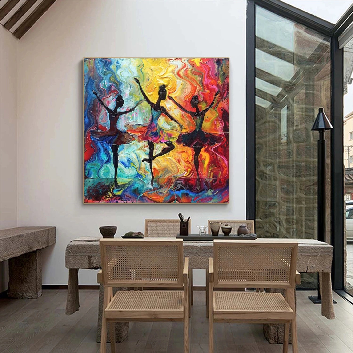 Colorful Abstract Portrait  Wall Art #PT031