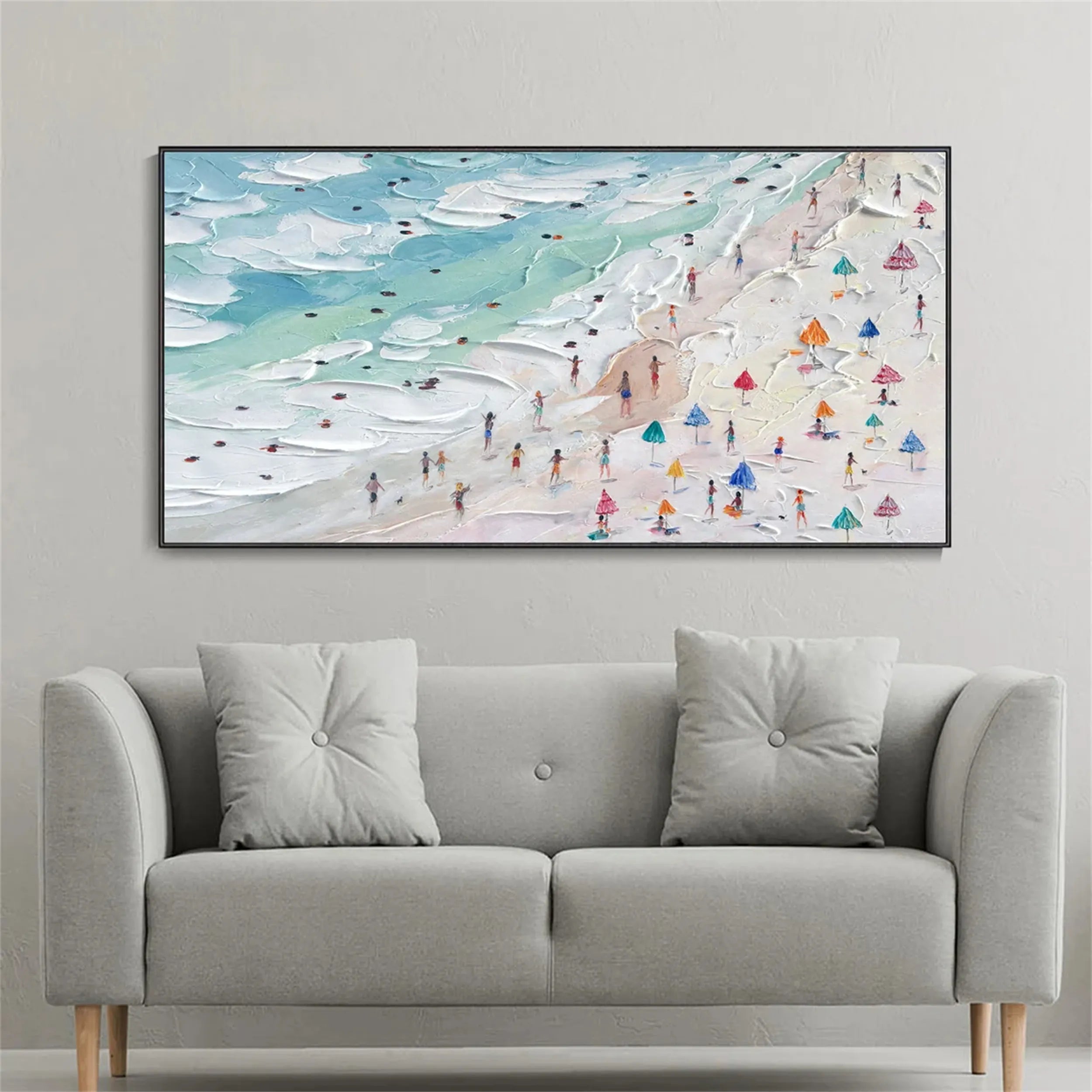 Seascape and Snowy Peak Painting #SP002