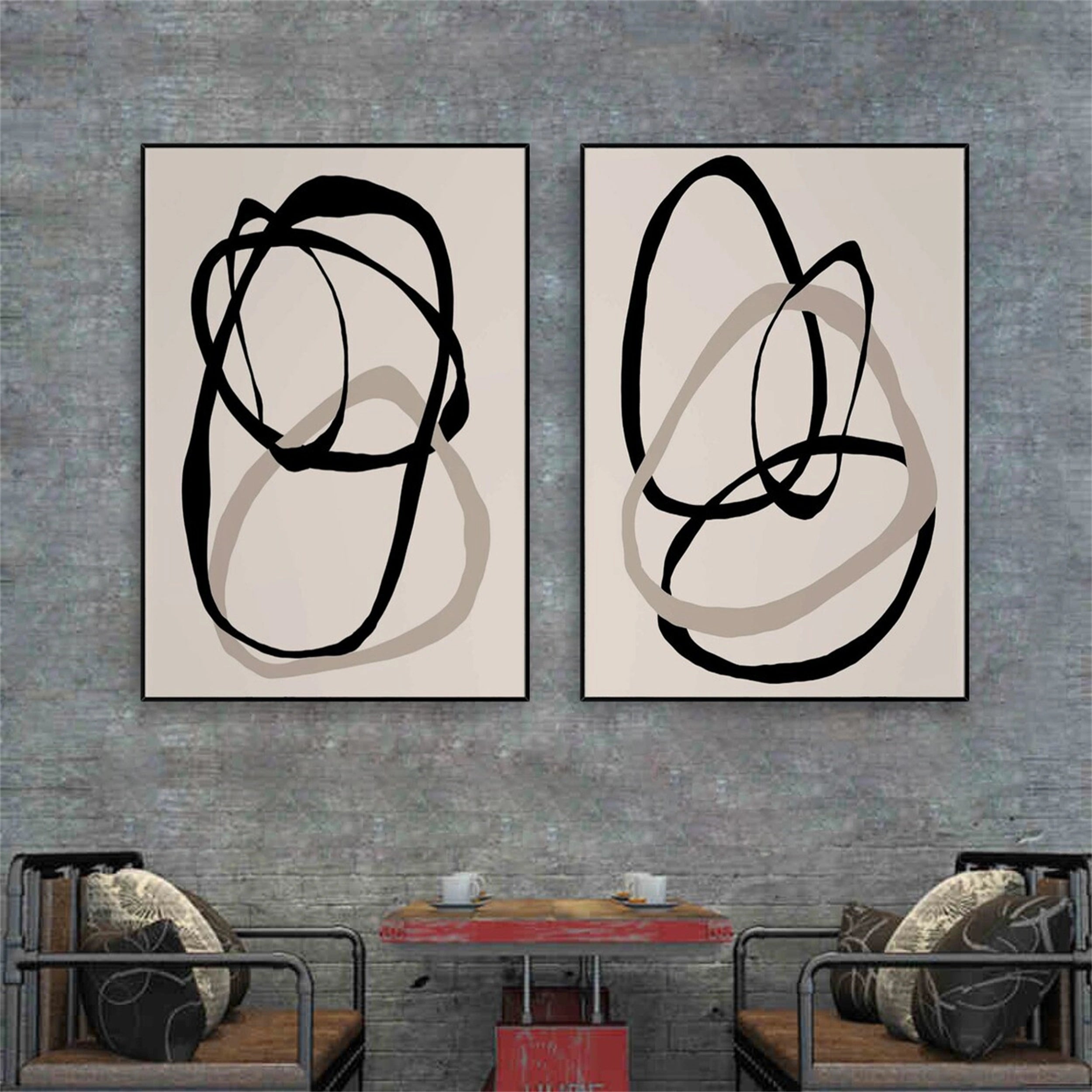 Abstract Painting Set of 2 #AB 097