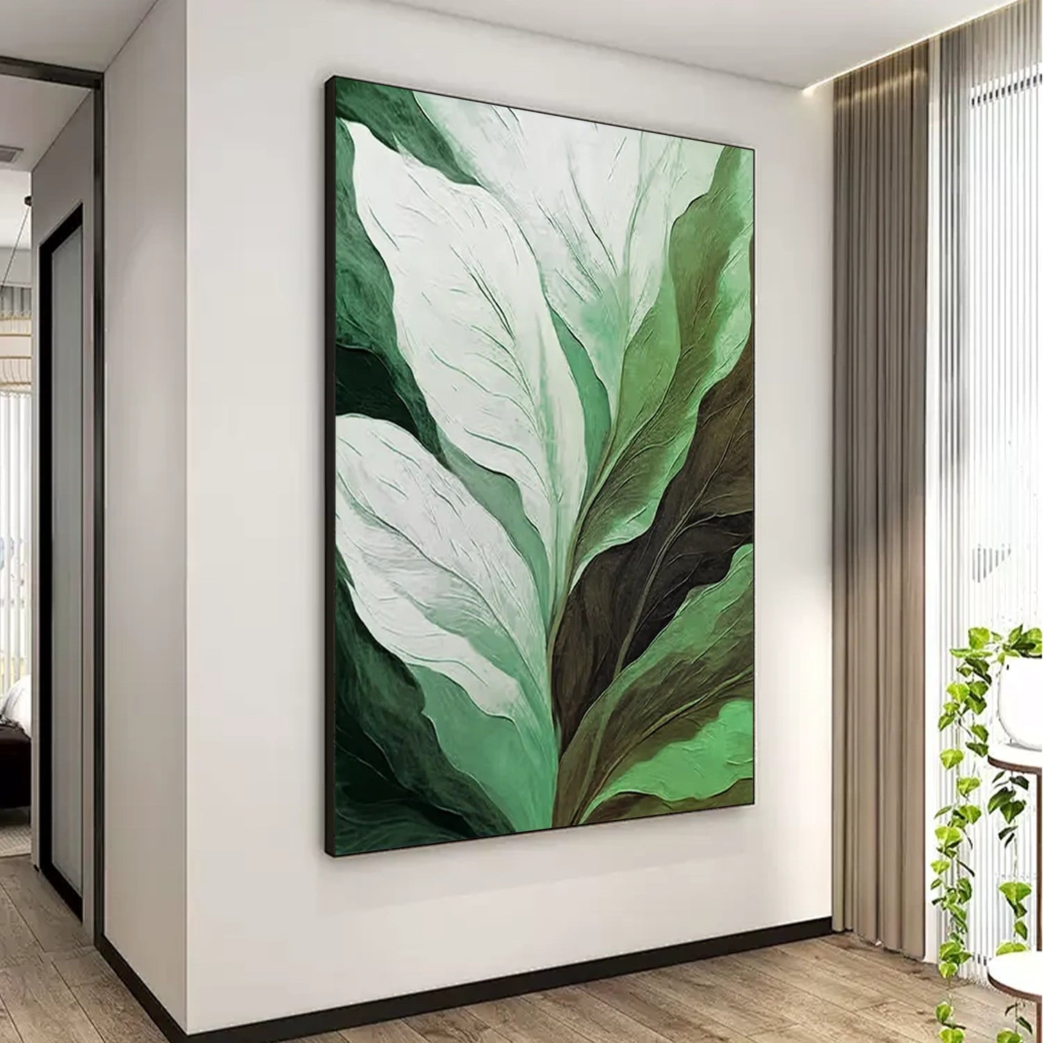 Flower And Tree Abstract Canvas Art #FT 215