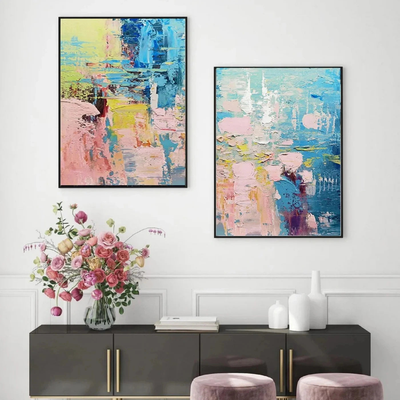 Abstract Painting Set of 2 #AB 324