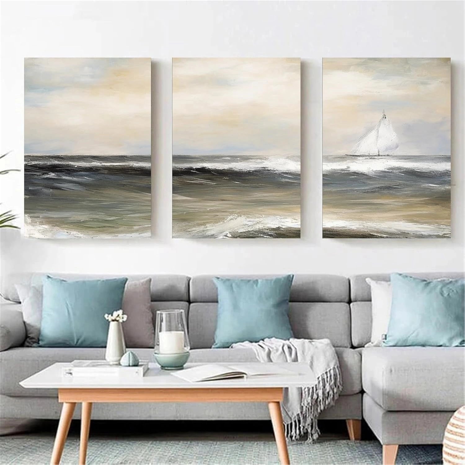 Ocean And Sky Painting Set of 3 #OS 264