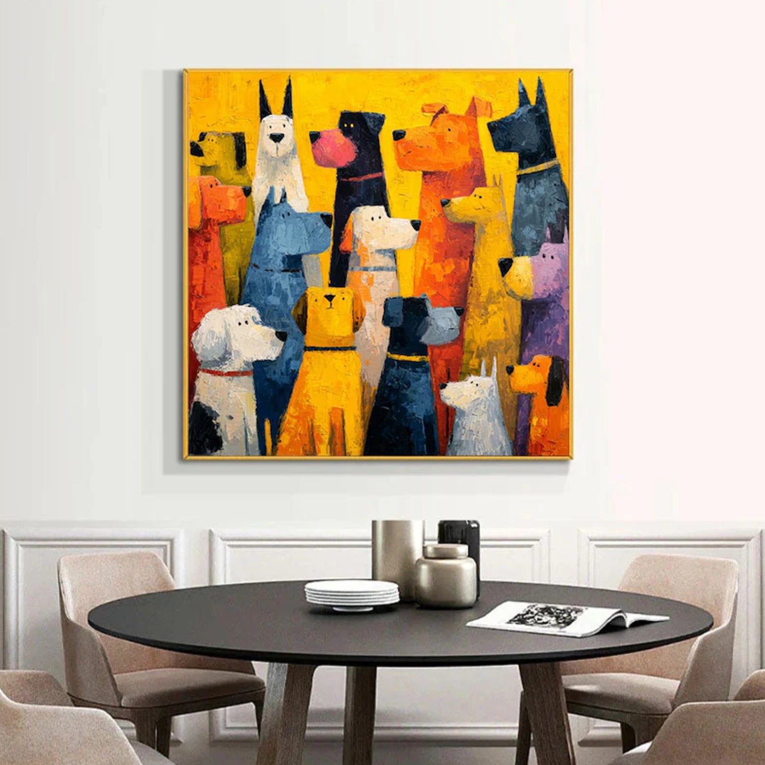 Colorful Abstract Animal  Canvas Art #AP193