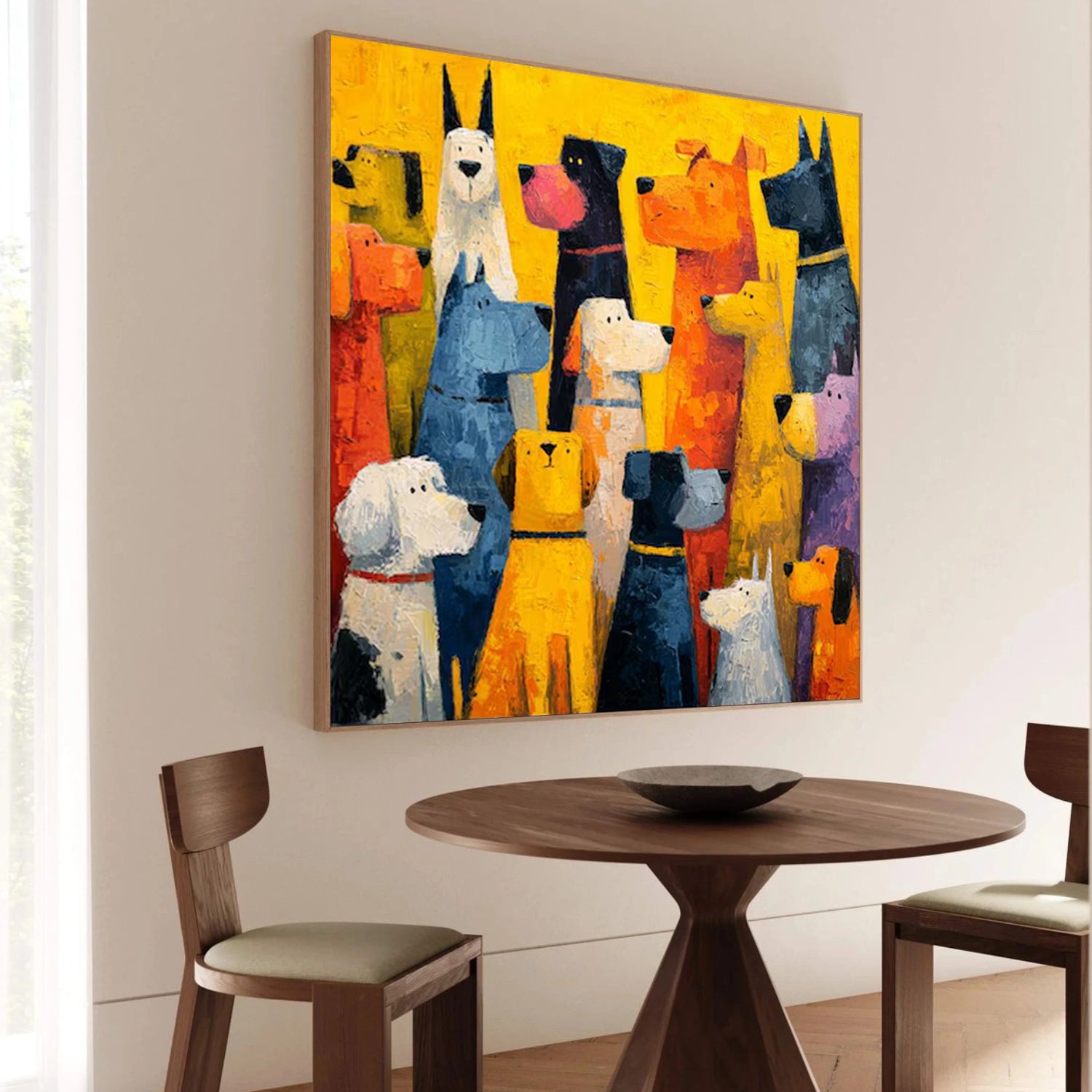 Colorful Abstract Animal  Canvas Art #AP193