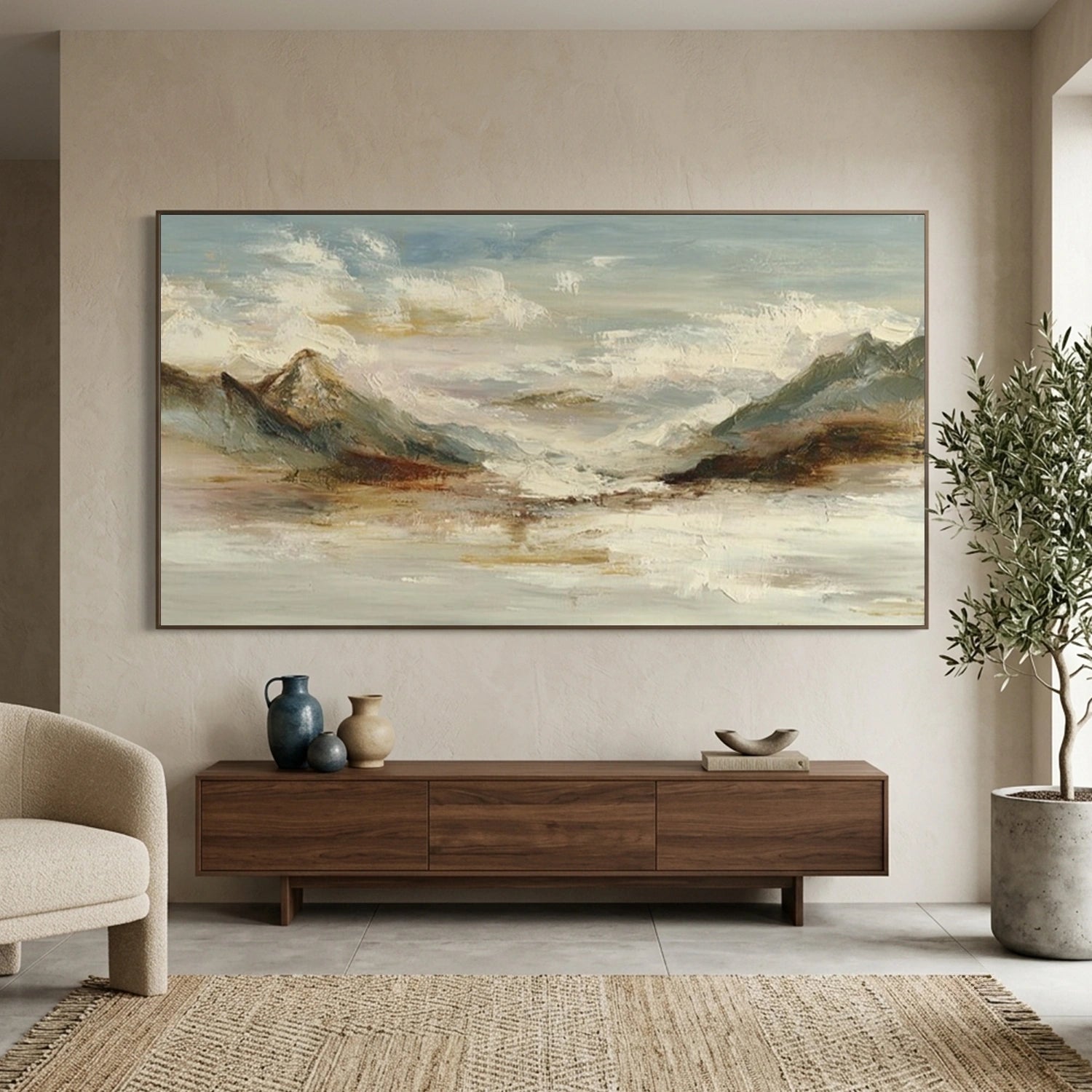 Minimalist Mountain Texture Canvas # MM443