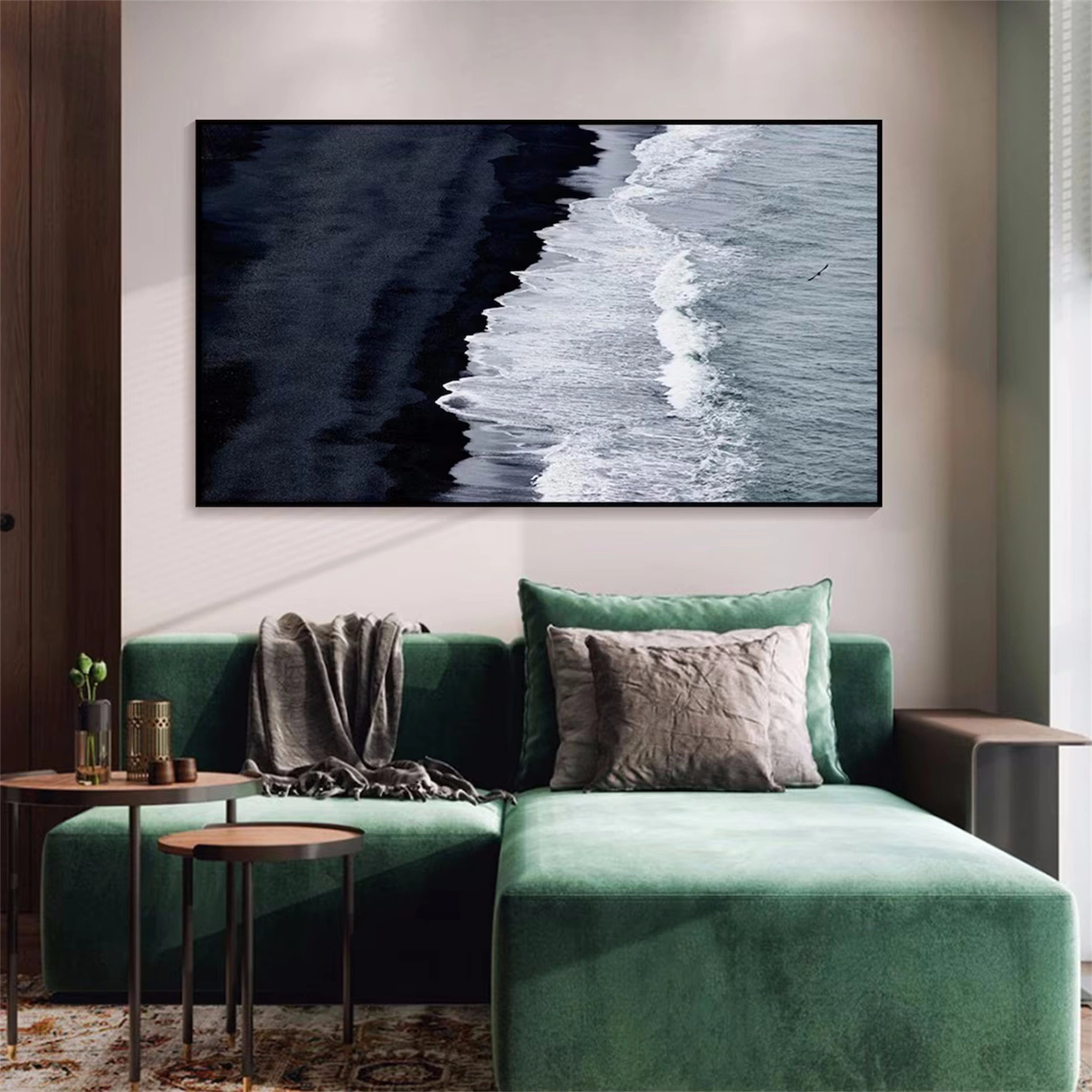 Black White Textured Minimalist Wall Art #MZ056