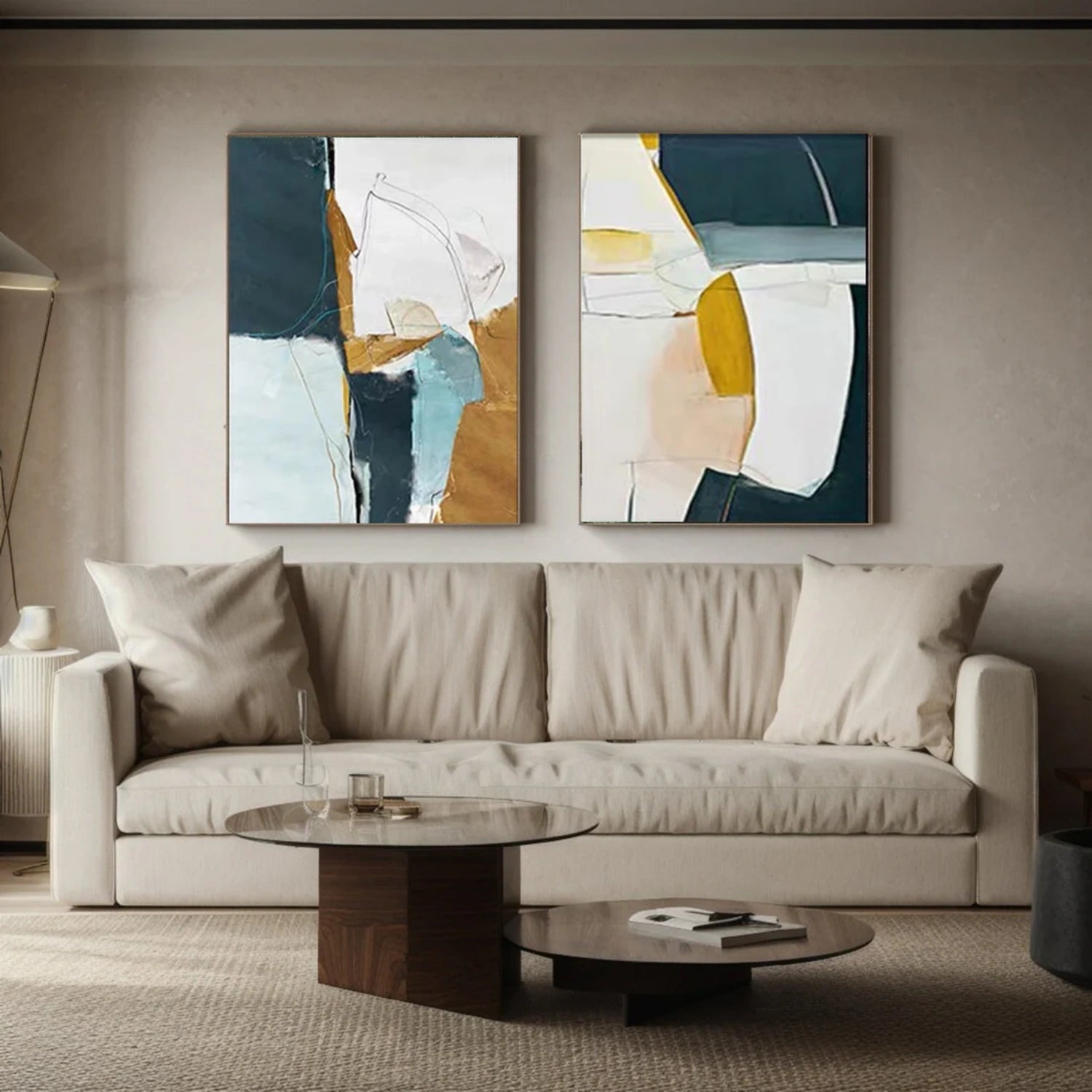 Abstract Painting Set of 2 #AB 410