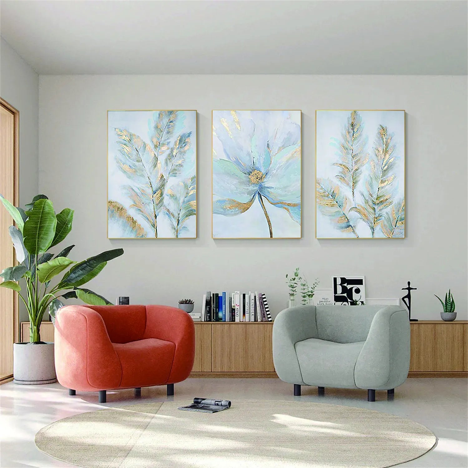 Flower And Tree Painting Set of 3 #FT 093