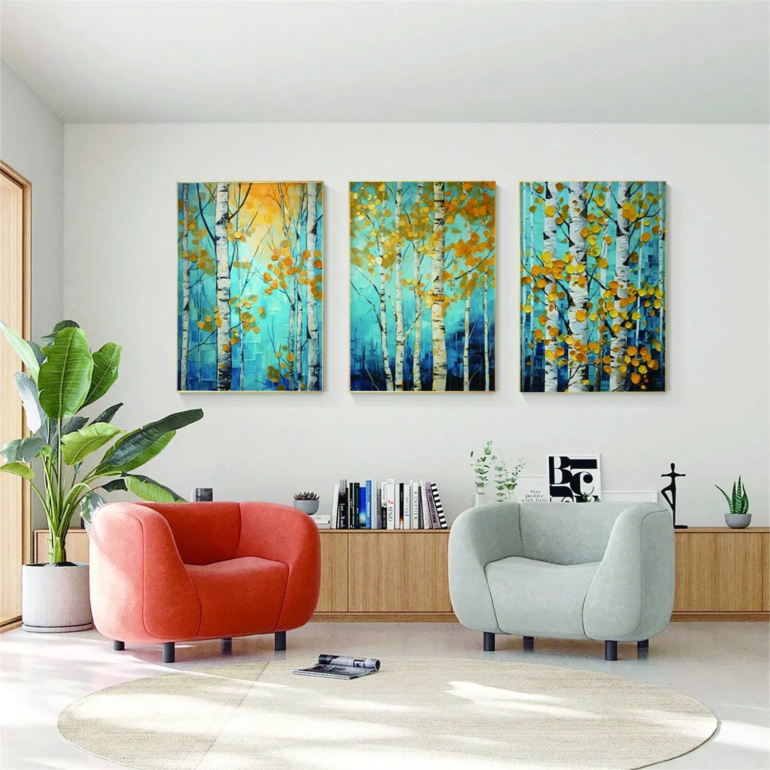 Flower And Tree Painting Set of 3 #FT 094