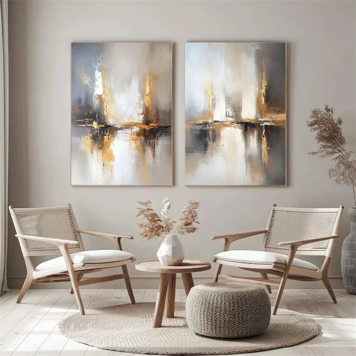 Abstract Set Abstract Painting Set of 2 #AB 247
