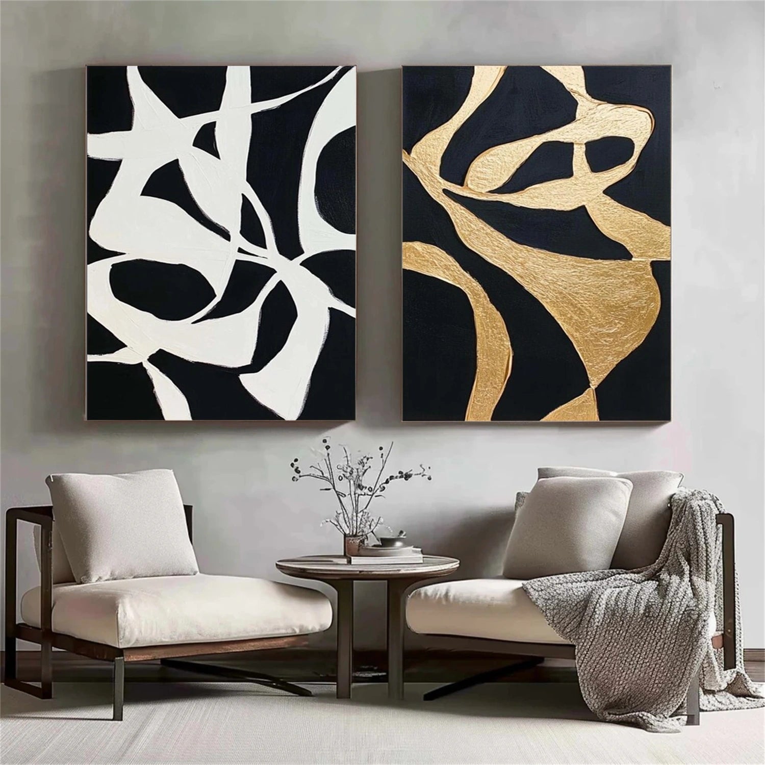 Minimalist Canvas Art Set of 2 #MM355