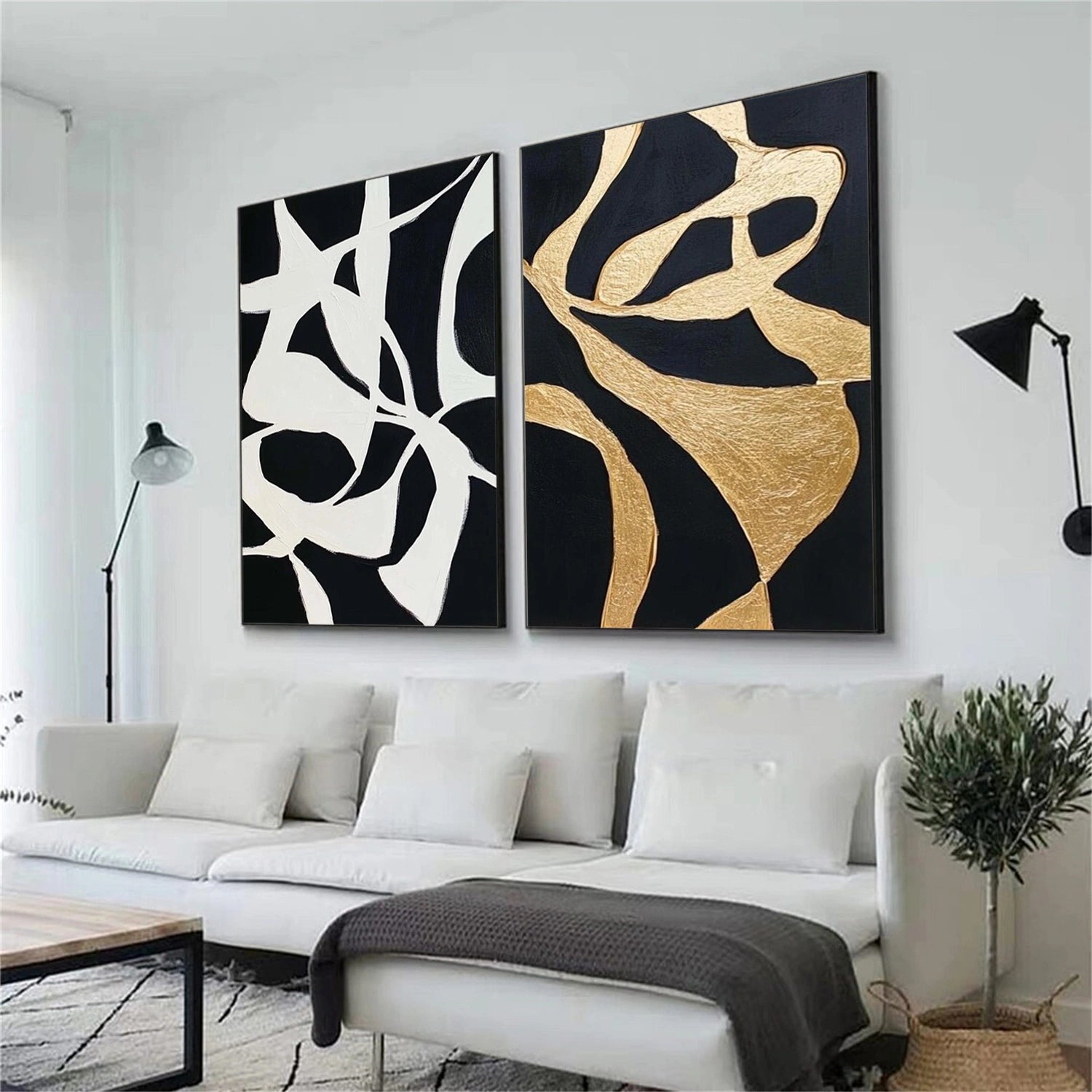 Minimalist Canvas Art Set of 2 #MM355