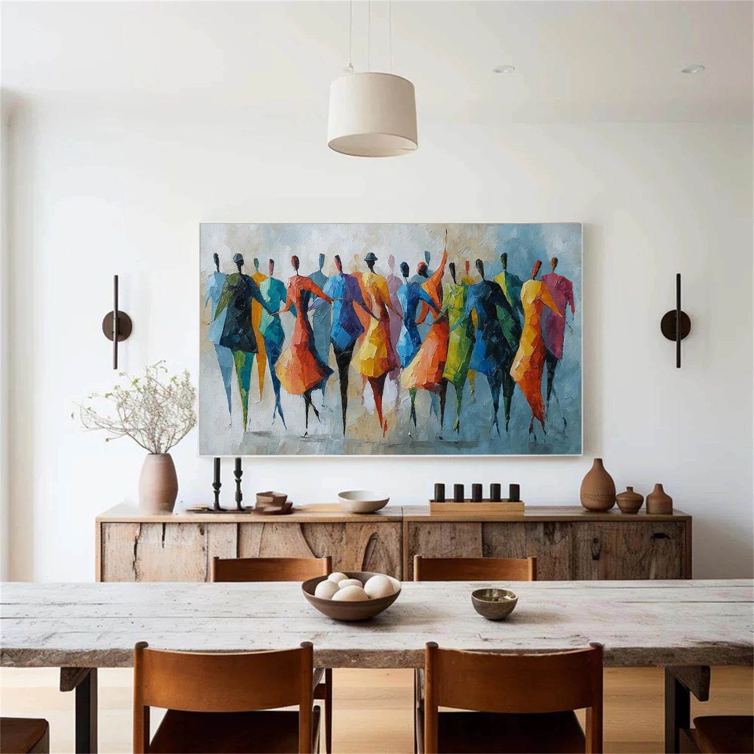 Colorful Abstract Portrait  Wall Art #PT032