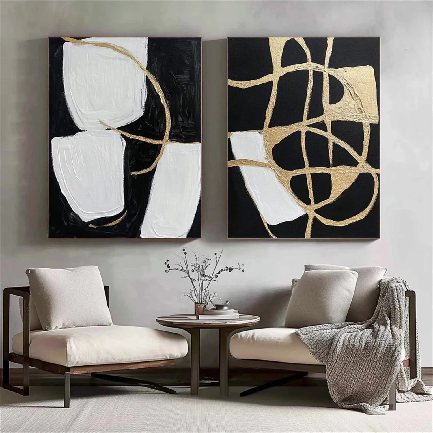 Minimalist Canvas Art Set of 2 #MM356
