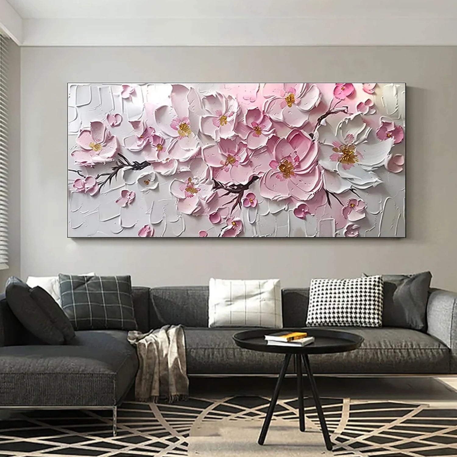 Flower & Tree Abstract Texture Canvas Art #FT 298