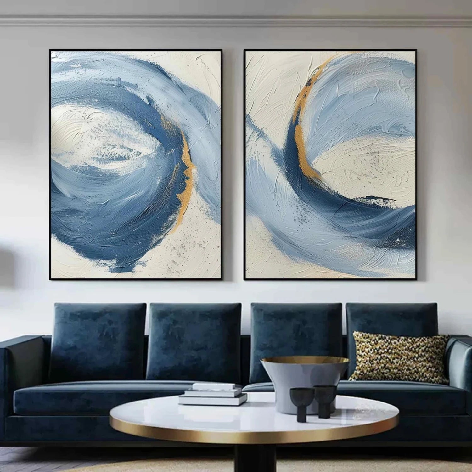 Custom Size Abstract Painting Set of 2 #AB 414