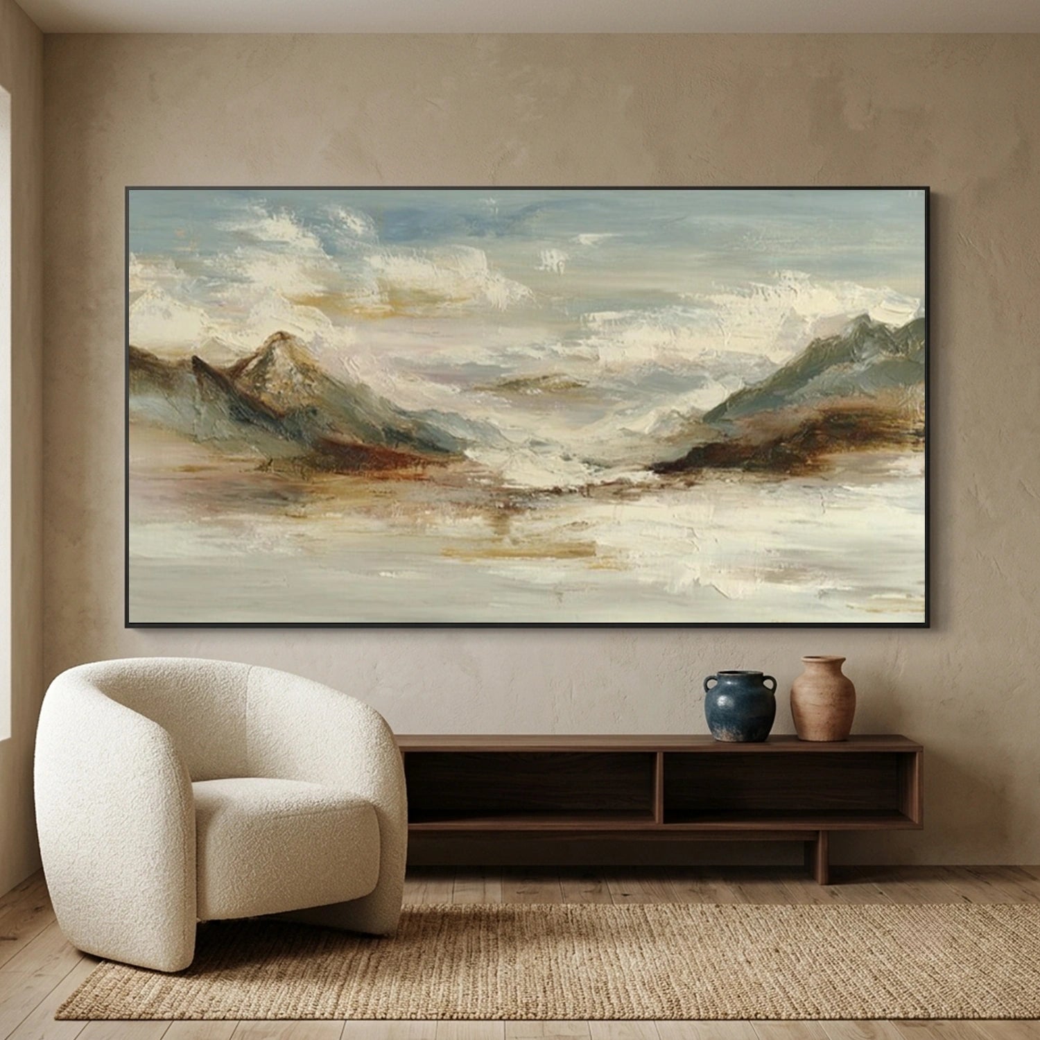 Minimalist Mountain Texture Canvas # MM443