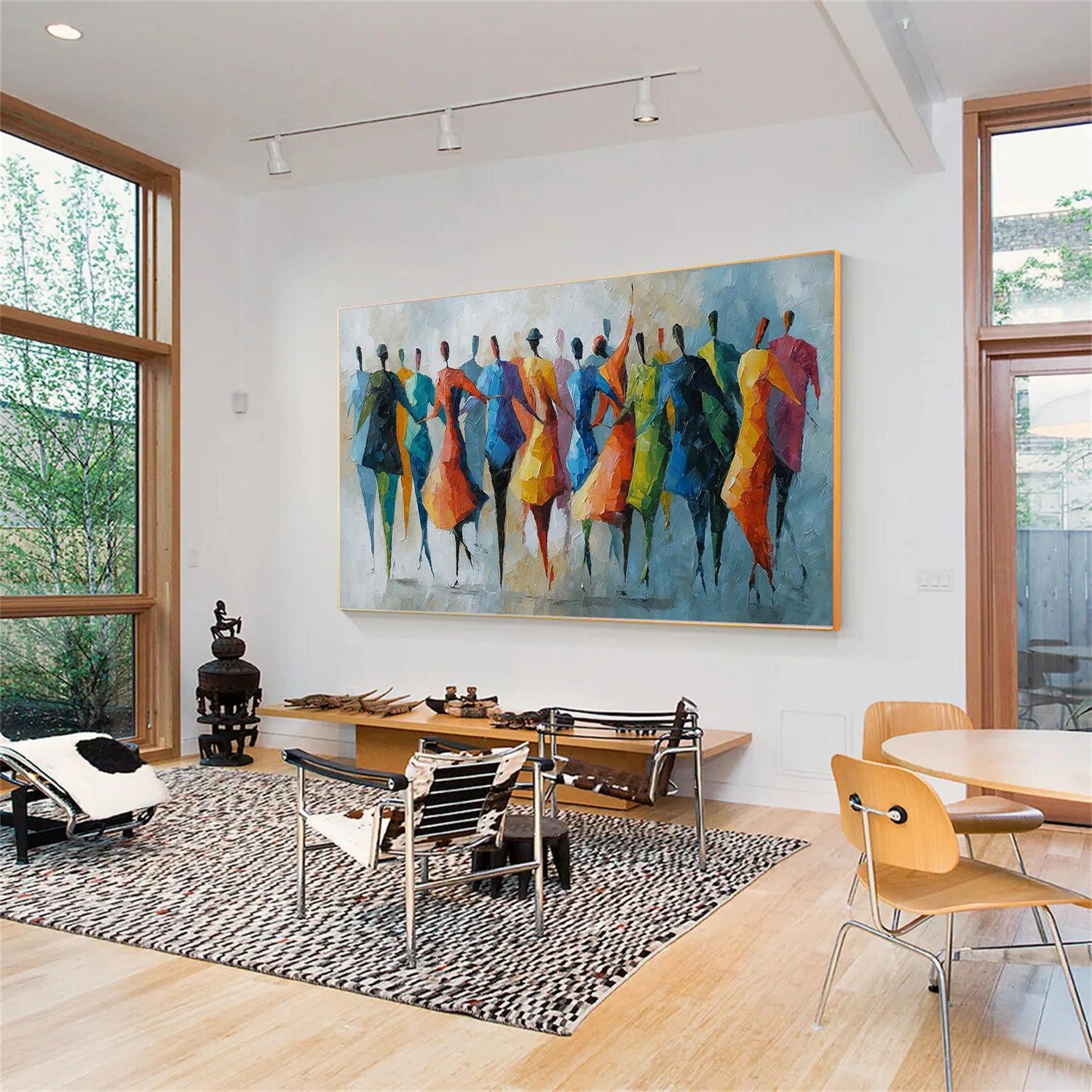 Colorful Abstract Portrait  Wall Art #PT032