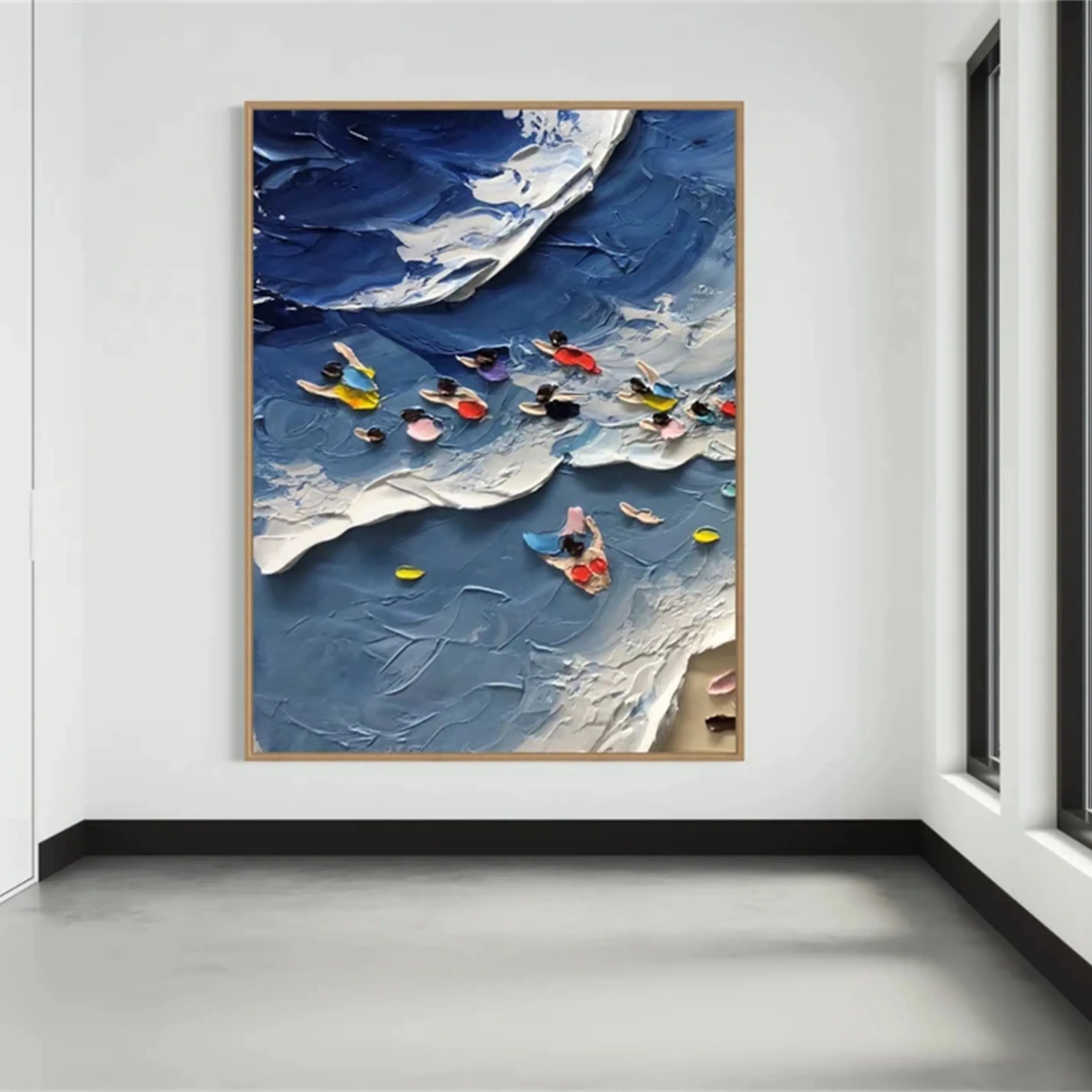 Seascape and Snowy Peak Painting #SP029