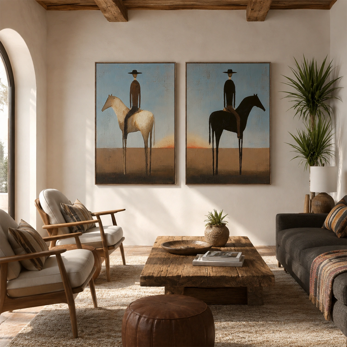 Western Figurative Art Set of 2 #VE147