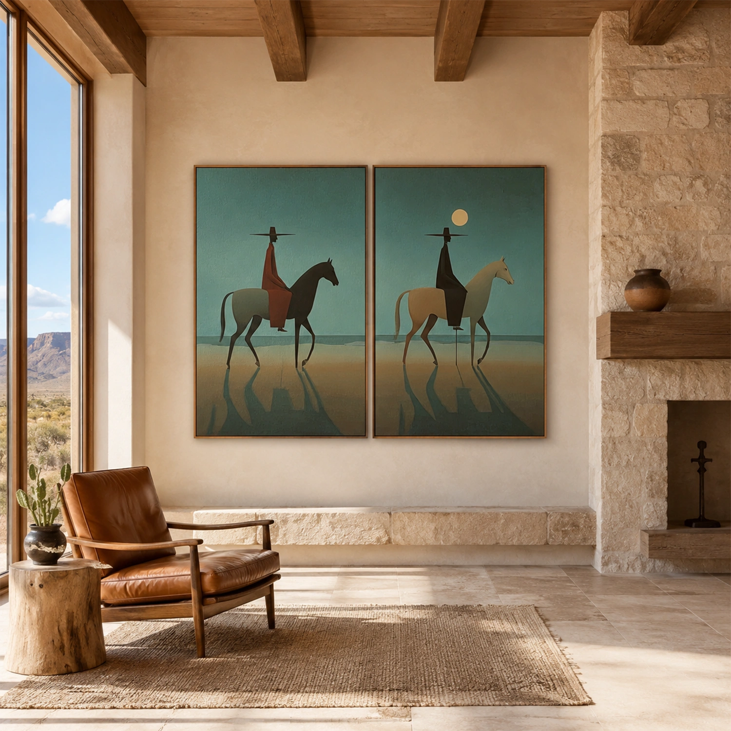 Western Figurative Art Set of 2 #VE148
