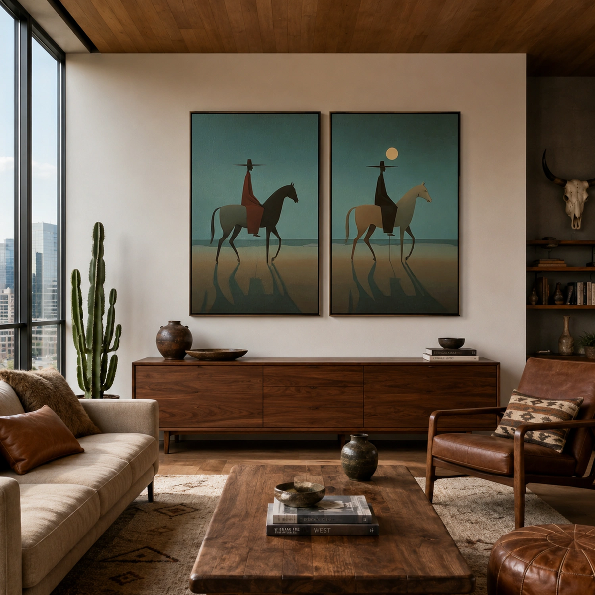 Western Figurative Art Set of 2 #VE148