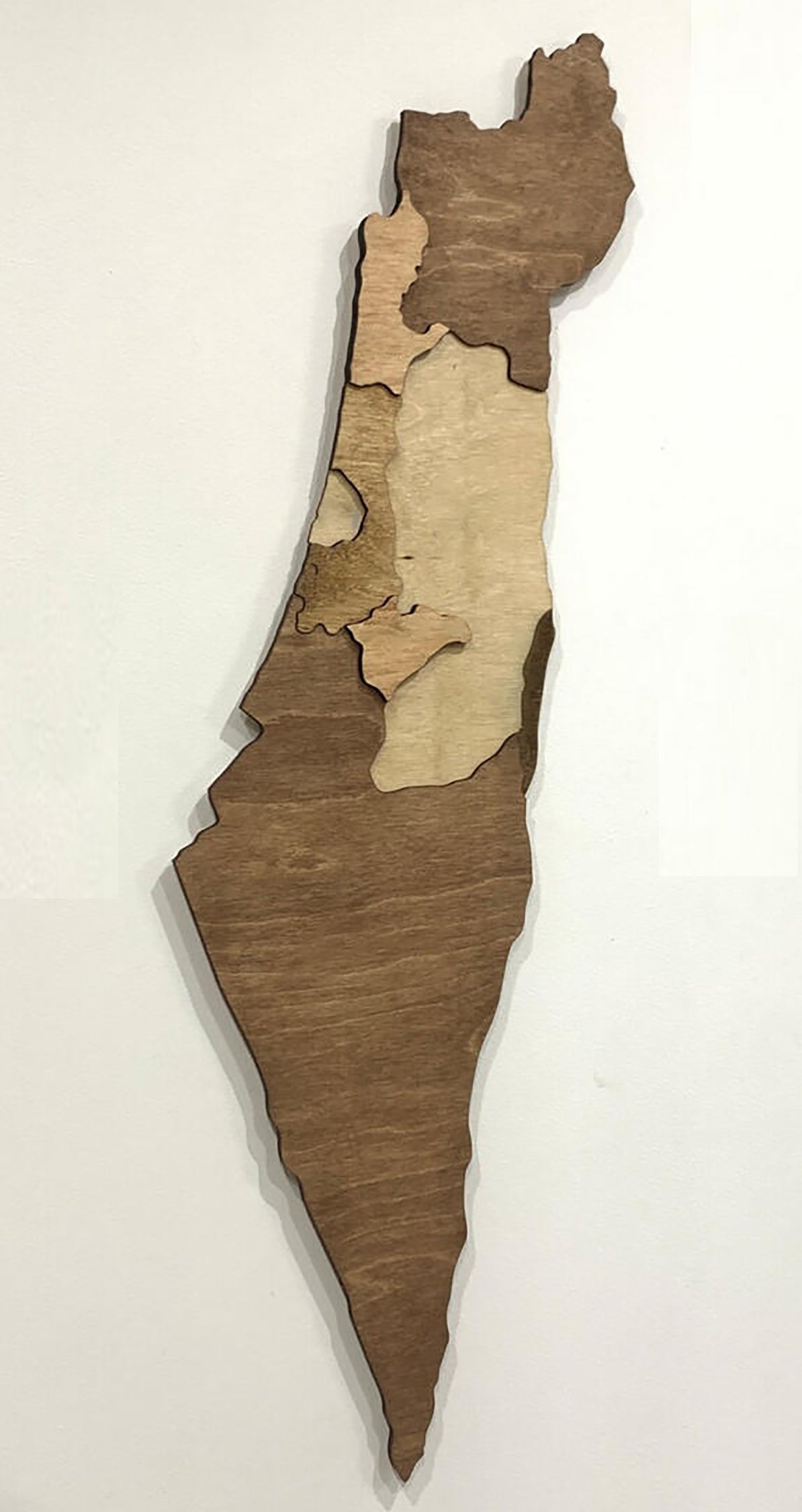 Custom Beige & Brown Abstract #Map of Israel