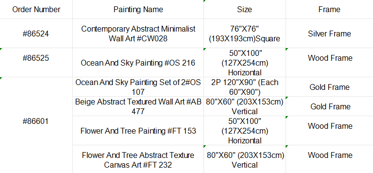 Change Largest Size Difference For Order(8654 & 86525 &86601)