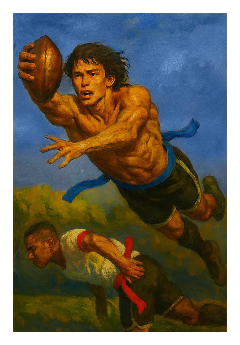 #Custom Sport Oil Painting 2 Pieces