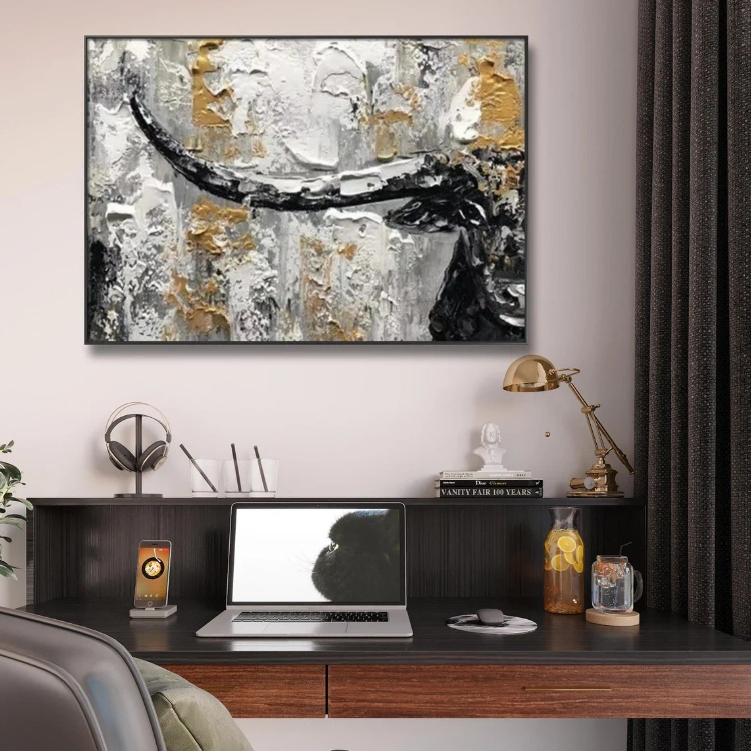 Abstract Animal Textured Canvas Art #AP169