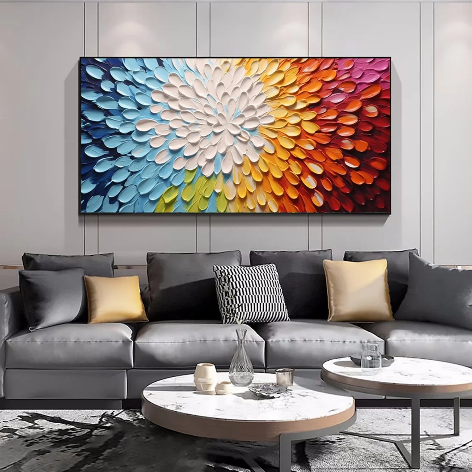 Flower And Tree Abstract Texture  Canvas Art#FT 234