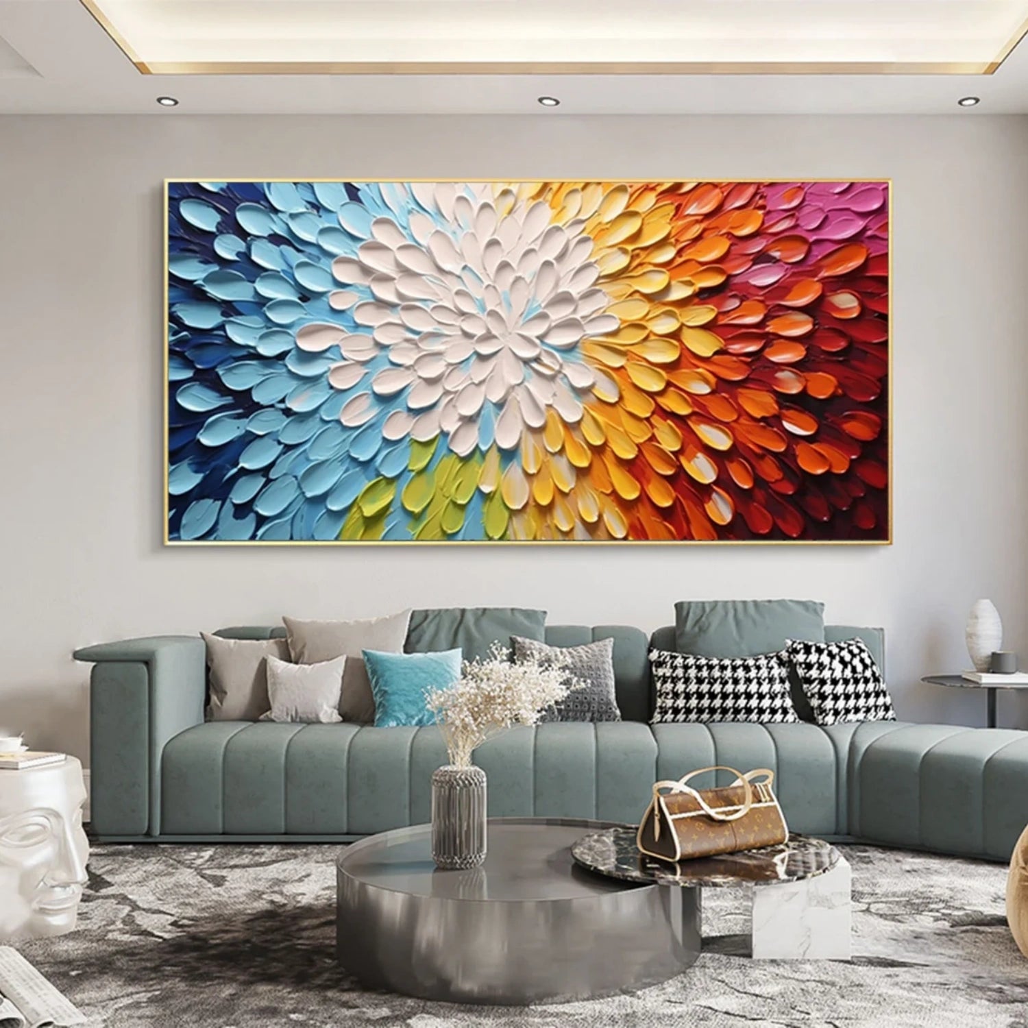 Flower And Tree Abstract Texture  Canvas Art#FT 234