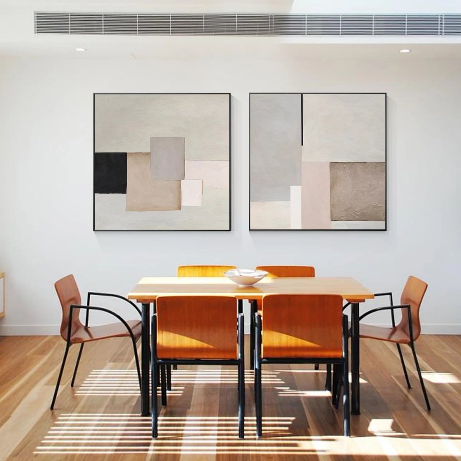 Abstract Square Set of 2 Wall Art #AB 498