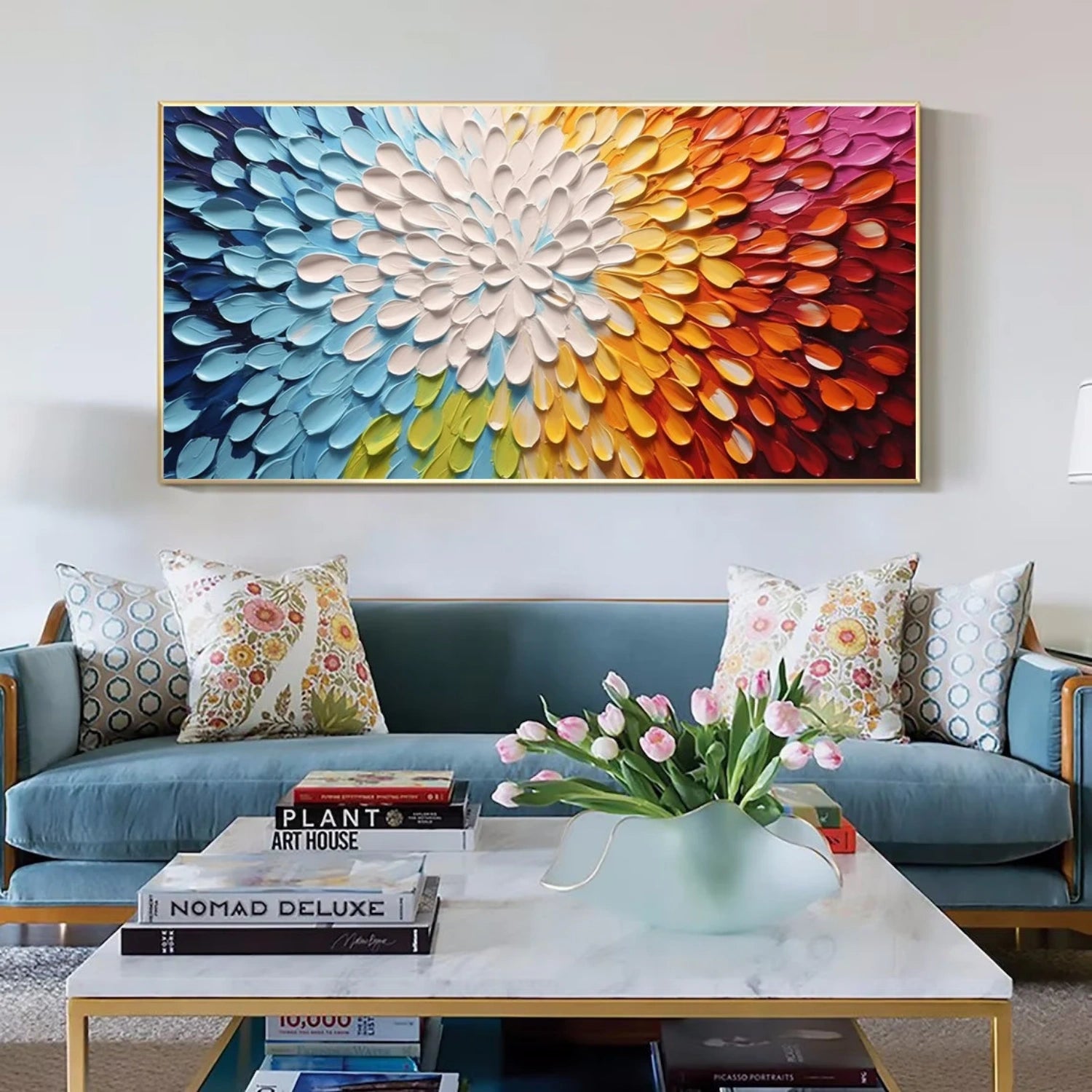 Flower And Tree Abstract Texture  Canvas Art#FT 234