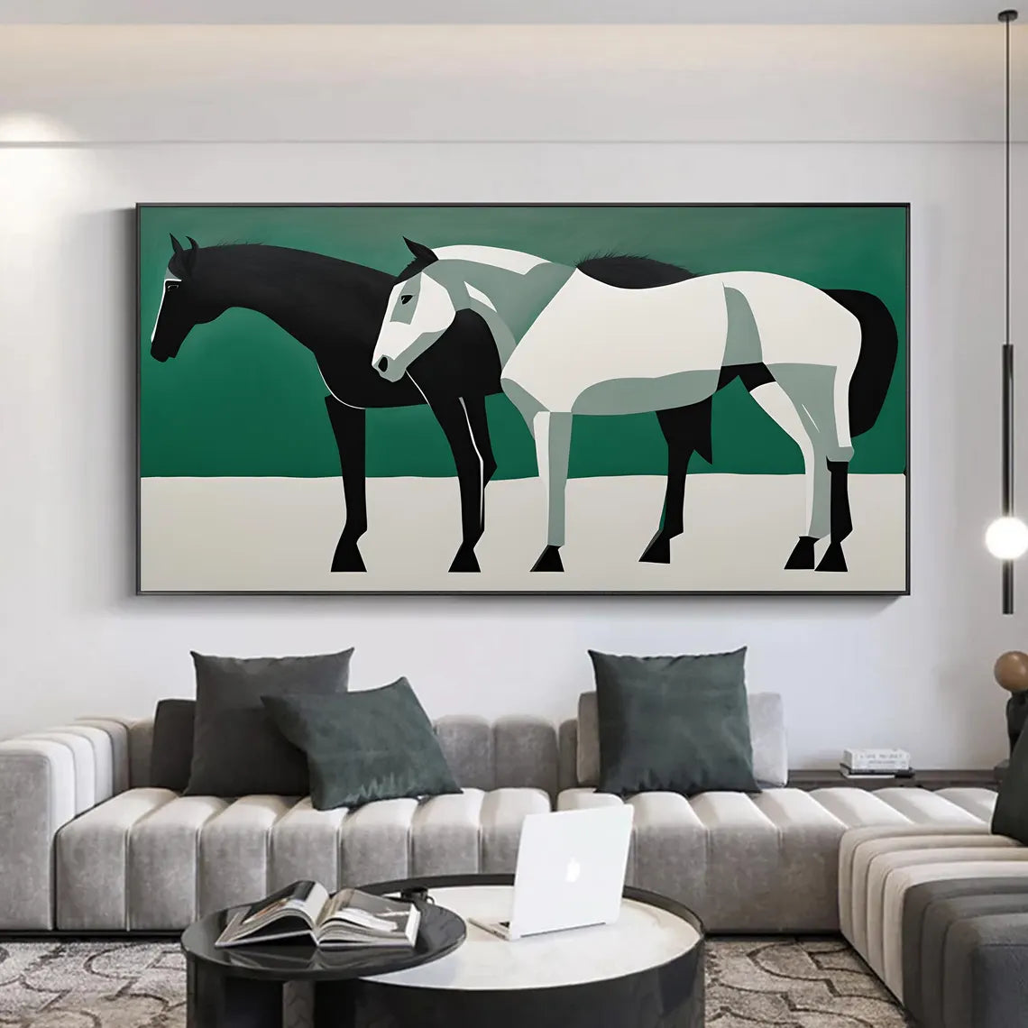 Abstract Animal Horse Canvas Art #AP167