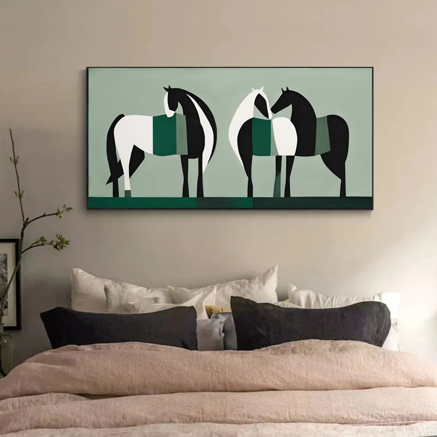 Abstract Animal Horse Canvas Art #AP166