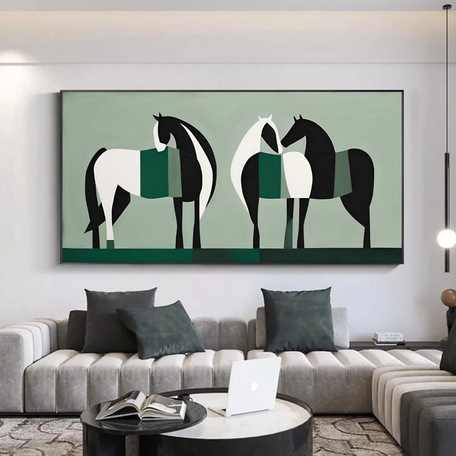Abstract Animal Horse Canvas Art #AP166