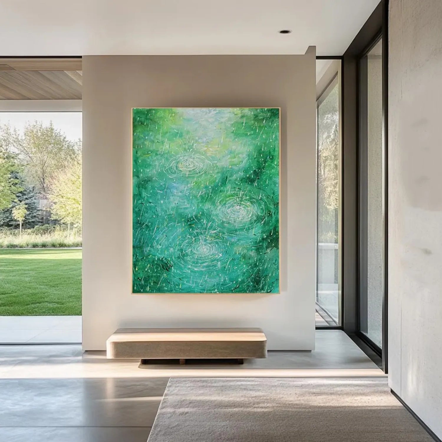 Green Abstract Wall Art #AB 474